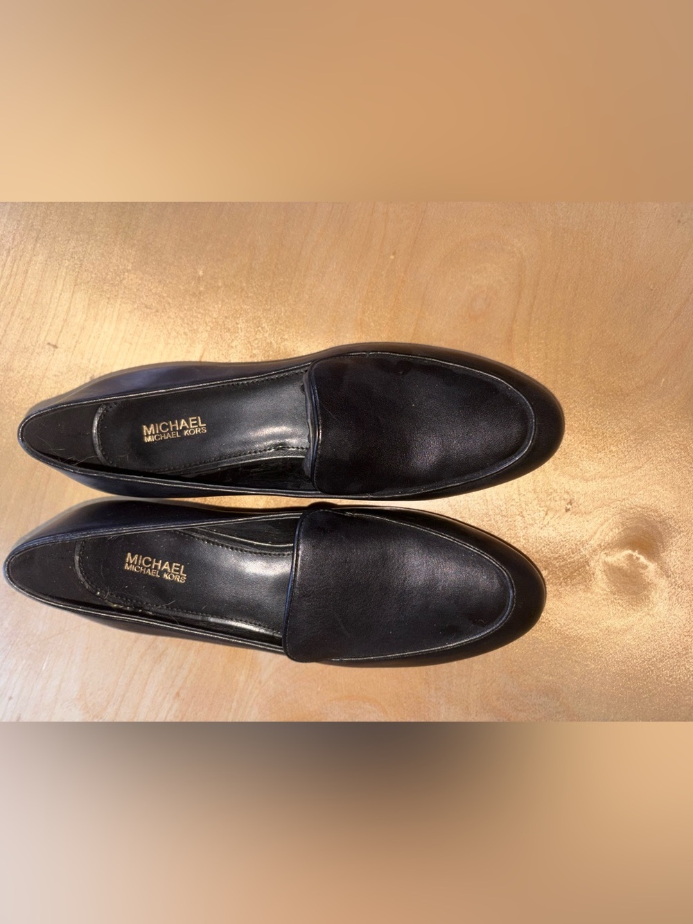 Michael Kors Black Leather Men’s Slip-On Loafers